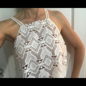 Minan Wong Geo Leafy Lace Top